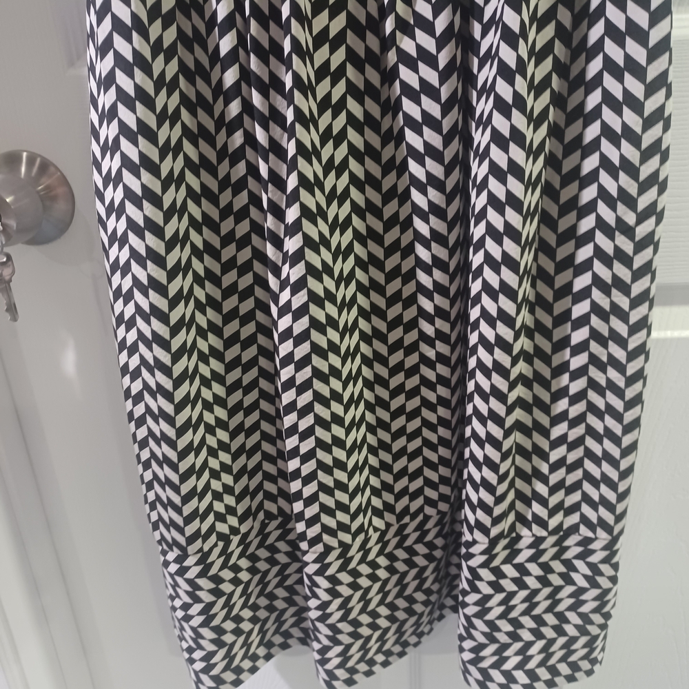 J. Crew Black and Beige Geometric Midi Dress - Picture 7 of 11